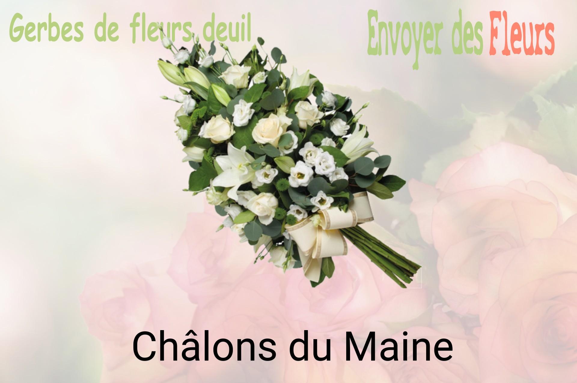 Gerbe de fleurs de deuil livrée à Châlons-du-Maine